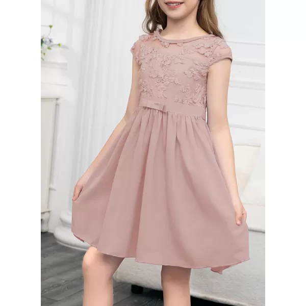 blibean Girls Elegant Lace Mesh Semi Formal Party Dress Size 6-15 Years