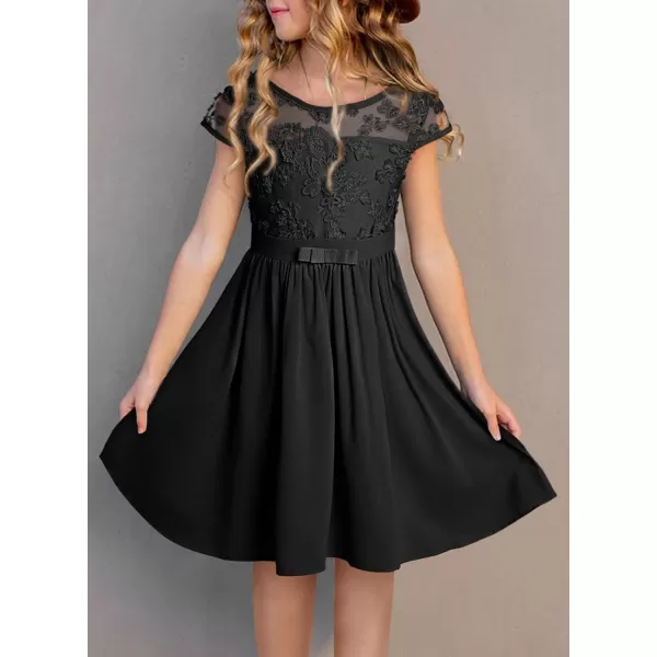 blibean Girls Elegant Lace Mesh Semi Formal Party Dress Size 6-15 Years