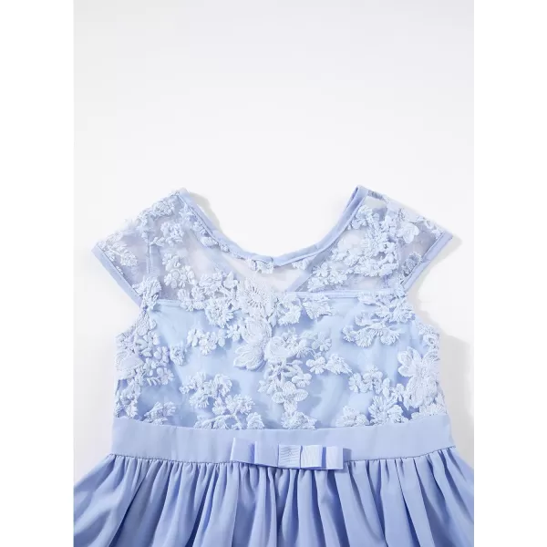 blibean Girls Elegant Lace Mesh Semi Formal Party Dress Size 6-15 Years