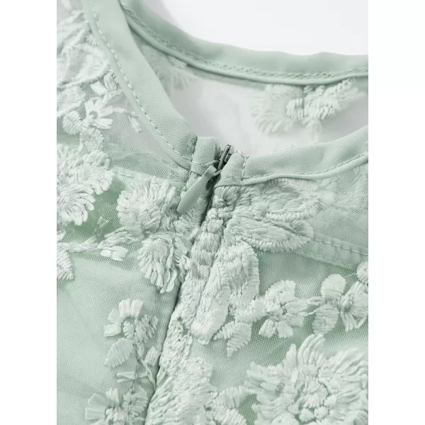 blibean Girls Elegant Lace Mesh Semi Formal Party Dress Size 6-15 Years