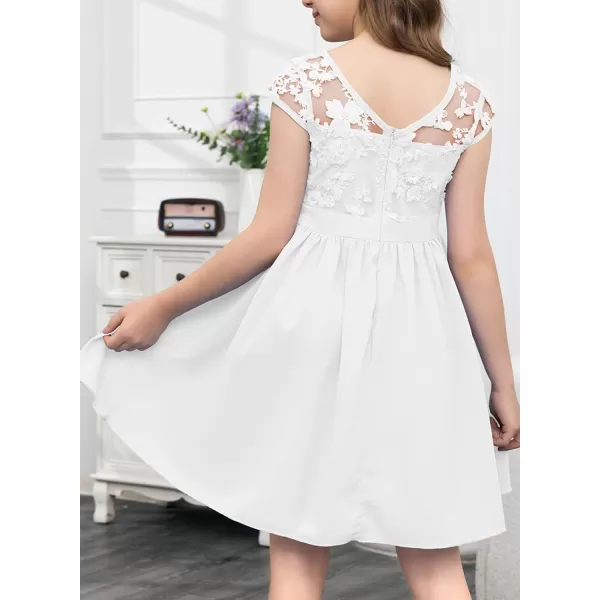 blibean Girls Elegant Lace Mesh Semi Formal Party Dress Size 6-15 Years