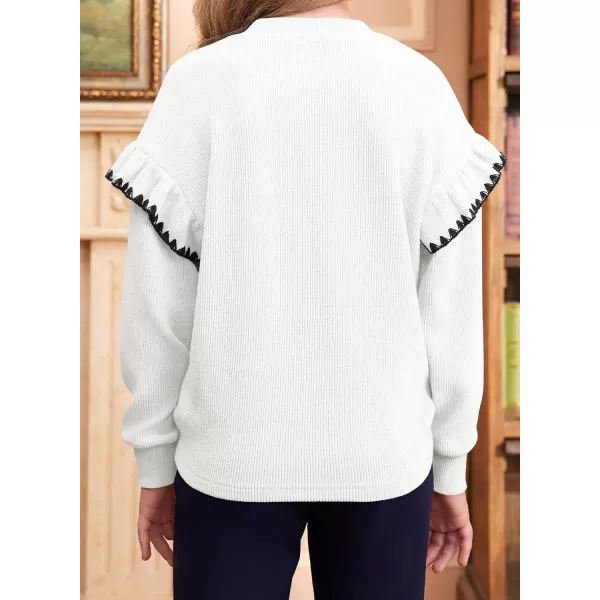 blibean Girls Ruffled Sweathirts Long Sleeve Tops Size 6-15 Years