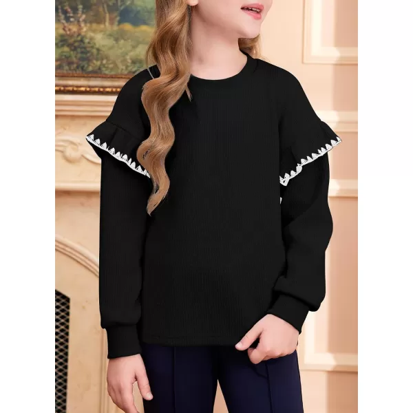blibean Girls Ruffled Sweathirts Long Sleeve Tops Size 6-15 Years