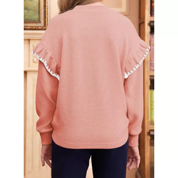 blibean Girls Ruffled Sweathirts Long Sleeve Tops Size 6-15 Years