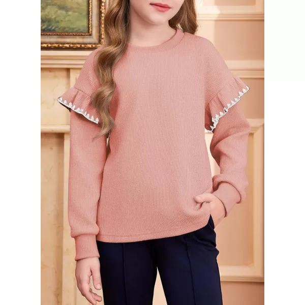 blibean Girls Ruffled Sweathirts Long Sleeve Tops Size 6-15 Years