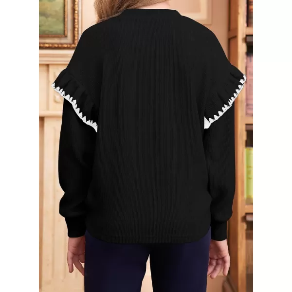 blibean Girls Ruffled Sweathirts Long Sleeve Tops Size 6-15 Years