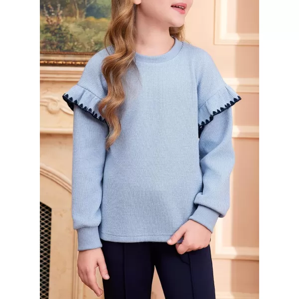 blibean Girls Ruffled Sweathirts Long Sleeve Tops Size 6-15 Years