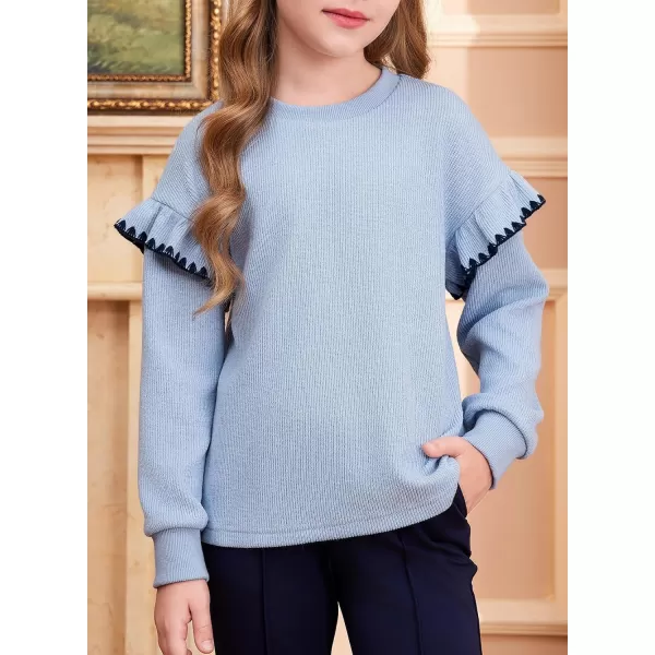 blibean Girls Ruffled Sweathirts Long Sleeve Tops Size 6-15 Years