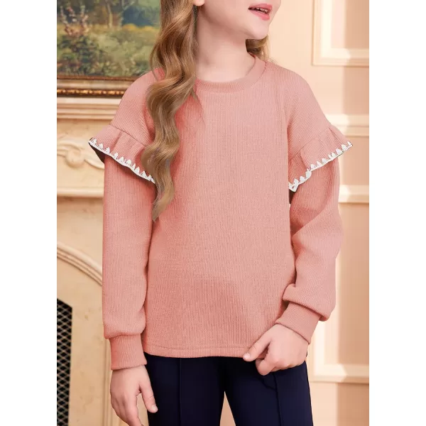 blibean Girls Ruffled Sweathirts Long Sleeve Tops Size 6-15 Years