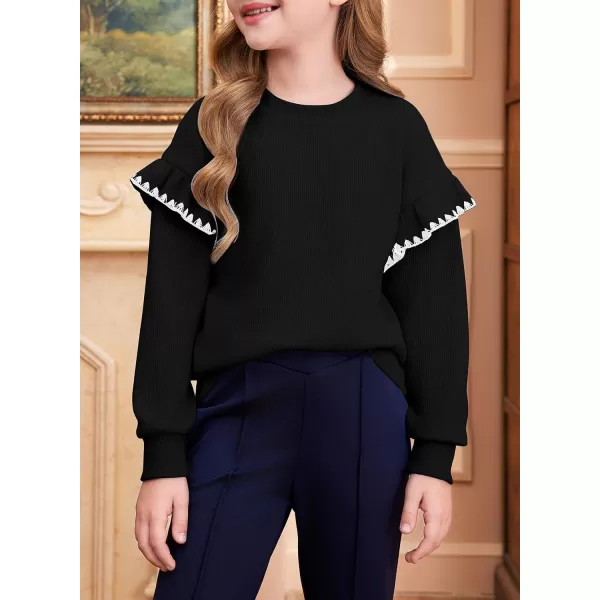 blibean Girls Ruffled Sweathirts Long Sleeve Tops Size 6-15 Years