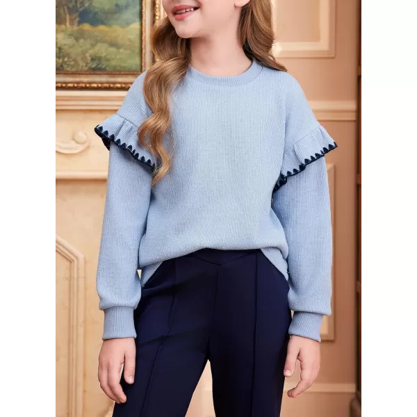 blibean Girls Ruffled Sweathirts Long Sleeve Tops Size 6-15 Years