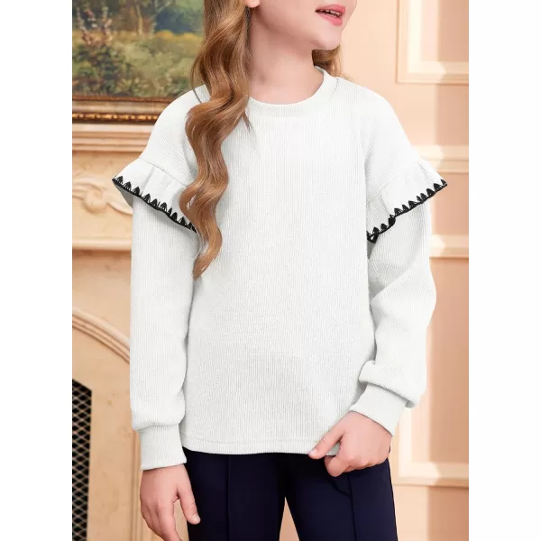 blibean Girls Ruffled Sweathirts Long Sleeve Tops Size 6-15 Years