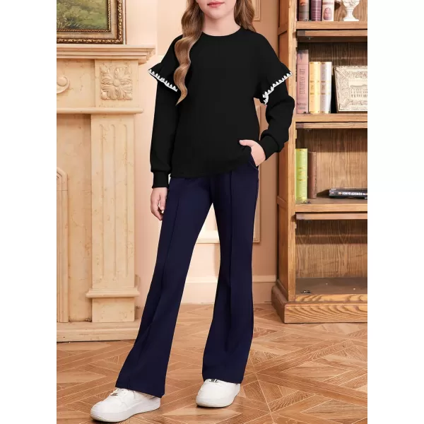 blibean Girls Ruffled Sweathirts Long Sleeve Tops Size 6-15 Years