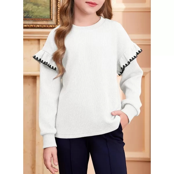 blibean Girls Ruffled Sweathirts Long Sleeve Tops Size 6-15 Years