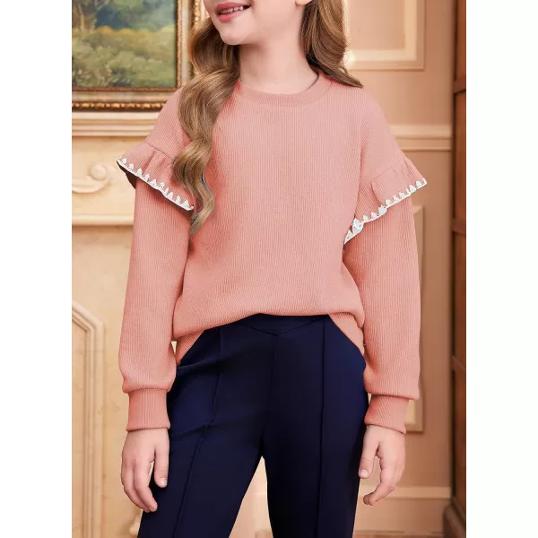 blibean Girls Ruffled Sweathirts Long Sleeve Tops Size 6-15 Years