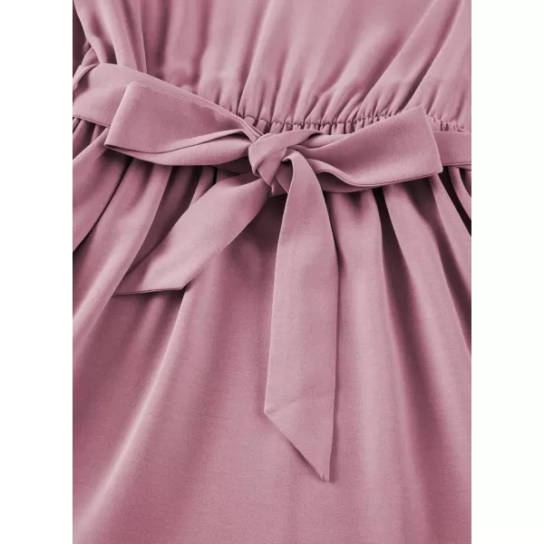 blibean Teen Girls Lace Neckline Dress Kids Semi Formal Long Sleeve Dresses Size 6-15 Years