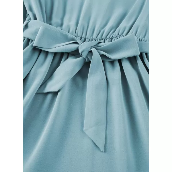 blibean Teen Girls Lace Neckline Dress Kids Semi Formal Long Sleeve Dresses Size 6-15 Years