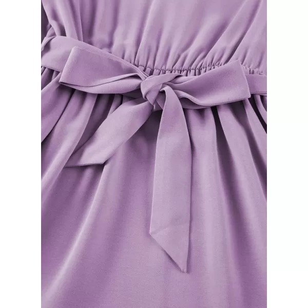 blibean Teen Girls Lace Neckline Dress Kids Semi Formal Long Sleeve Dresses Size 6-15 Years