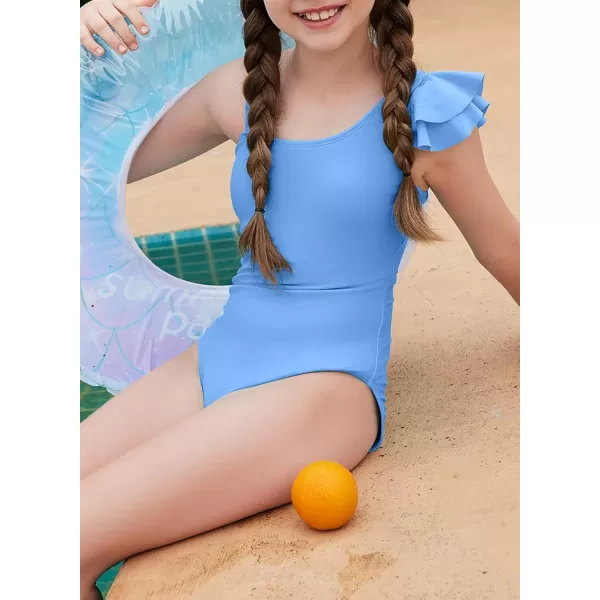 blibean Teen Girls Swimsuit One Piece Adjustable Bathing Suit Size 6-15 Years