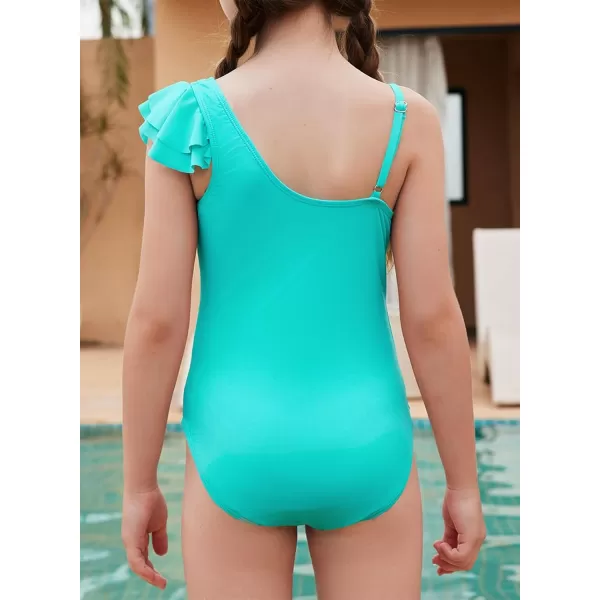 blibean Teen Girls Swimsuit One Piece Adjustable Bathing Suit Size 6-15 Years
