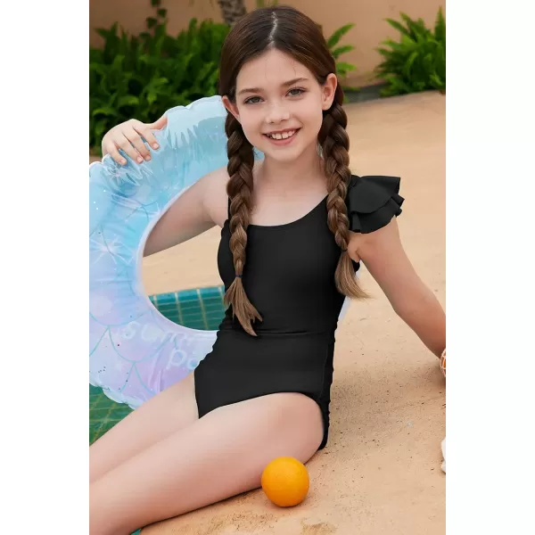 blibean Teen Girls Swimsuit One Piece Adjustable Bathing Suit Size 6-15 Years