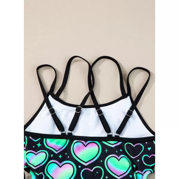 blibean Teen Girls Swimsuit One Piece Cut Out Adjustable Print Bathing Suit Size 6-15 Years