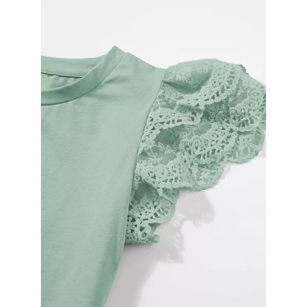 blibean Teen Girls Tshirt Cotton Flowy Short Sleeve Button Tops Size 6-15 Years