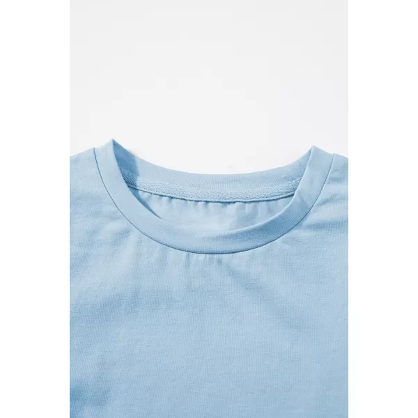 blibean Teen Girls Tshirt Cotton Flowy Short Sleeve Button Tops Size 6-15 Years