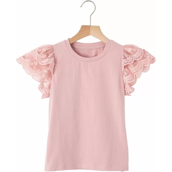blibean Teen Girls Tshirt Cotton Flowy Short Sleeve Button Tops Size 6-15 Years