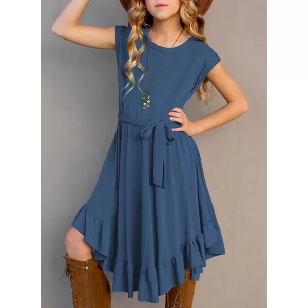 blibean Tween Girl Fashion Swing Dress Boho A-line Dresses 4-13 Years