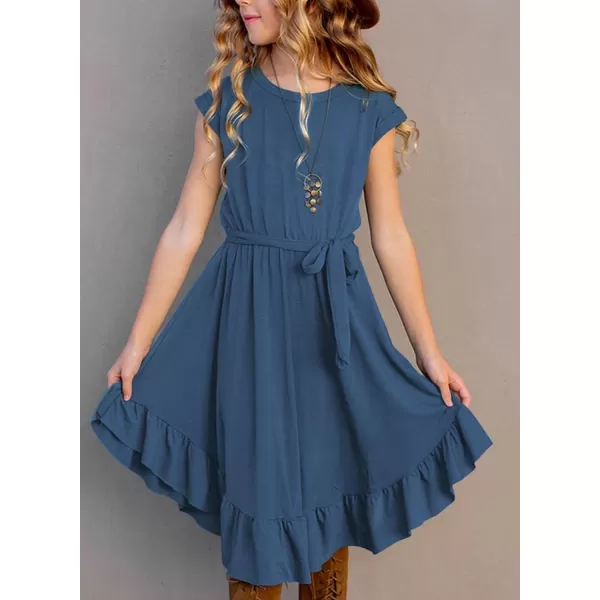 blibean Tween Girl Fashion Swing Dress Boho A-line Dresses 4-13 Years