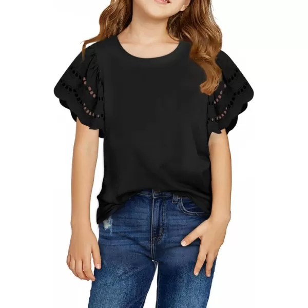 blibean Girl Fashion Cotton Shirts Summer Tops 4-15 Years Old