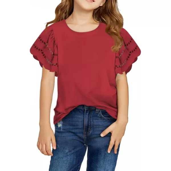 blibean Girl Fashion Cotton Shirts Summer Tops 4-15 Years Old