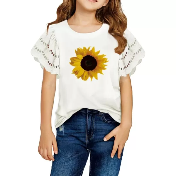 blibean Girl Fashion Cotton Shirts Summer Tops 4-15 Years Old