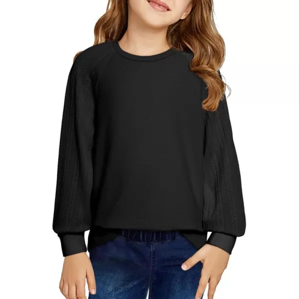 blibean Girls 2024 Fall Sweatshirt Tween Crewneck Cable Knit Tops Size 6-15 Years