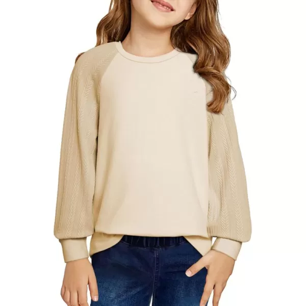 blibean Girls 2024 Fall Sweatshirt Tween Crewneck Cable Knit Tops Size 6-15 Years