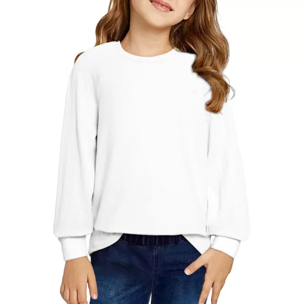 blibean Girls 2024 Fall Sweatshirt Tween Crewneck Cable Knit Tops Size 6-15 Years