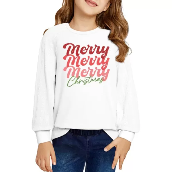 blibean Girls 2024 Fall Sweatshirt Tween Crewneck Cable Knit Tops Size 6-15 Years