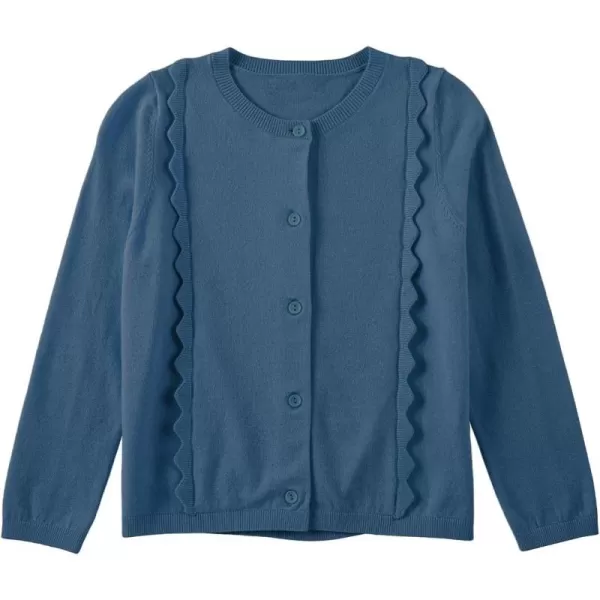 blibean Girls 2024 School Uniform Cardigan Kids Ruffles Thin Sweater Size 6-15 Years