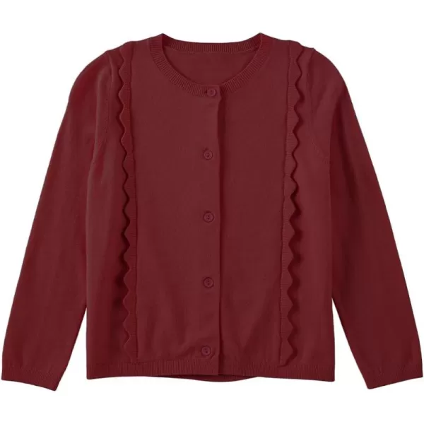 blibean Girls 2024 School Uniform Cardigan Kids Ruffles Thin Sweater Size 6-15 Years