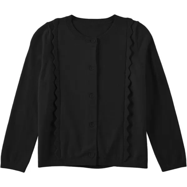 blibean Girls 2024 School Uniform Cardigan Kids Ruffles Thin Sweater Size 6-15 Years