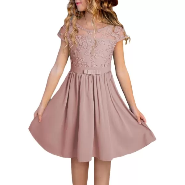 blibean Girls Elegant Lace Mesh Semi Formal Party Dress Size 6-15 Years