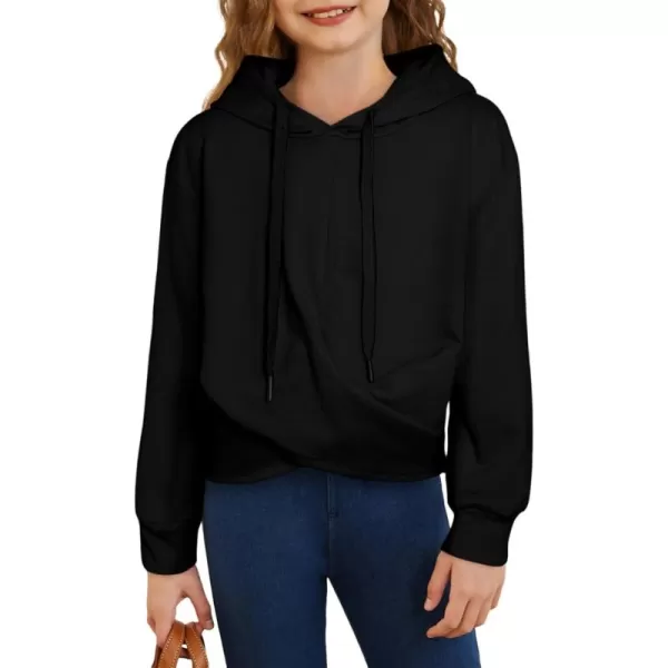 blibean Girls Knot Pullover Hoodies Unique Sweatshirt Size 6-15 Year