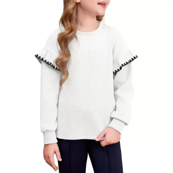 blibean Girls Ruffled Sweathirts Long Sleeve Tops Size 6-15 Years