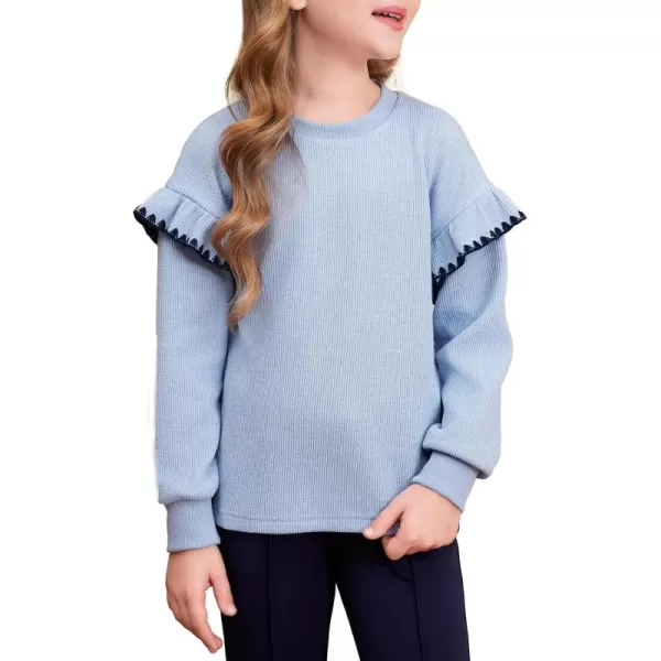 blibean Girls Ruffled Sweathirts Long Sleeve Tops Size 6-15 Years