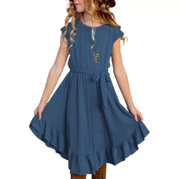 blibean Tween Girl Fashion Swing Dress Boho A-line Dresses 4-13 Years