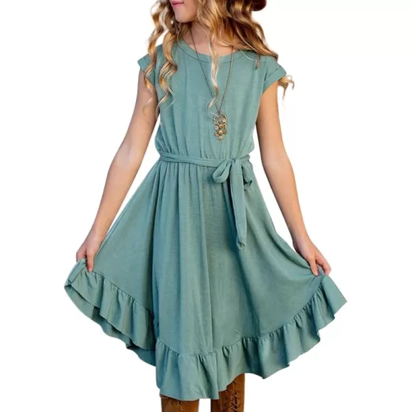 blibean Tween Girl Fashion Swing Dress Boho A-line Dresses 4-13 Years
