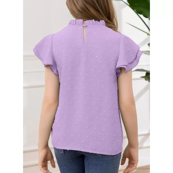 bilbean Girls Elegant Polked Swiss Dot Long Sleeve Shirts Tops 6-15 Years