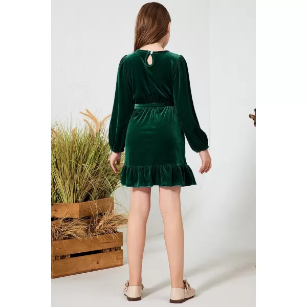 blibean Girl Fall Long Sleeve Velvet Dress Kid Size 6-15 Years Old