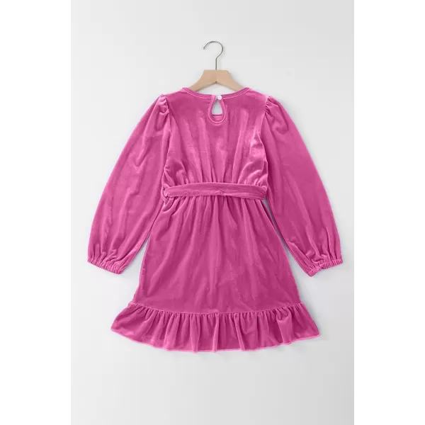 blibean Girl Fall Long Sleeve Velvet Dress Kid Size 6-15 Years Old